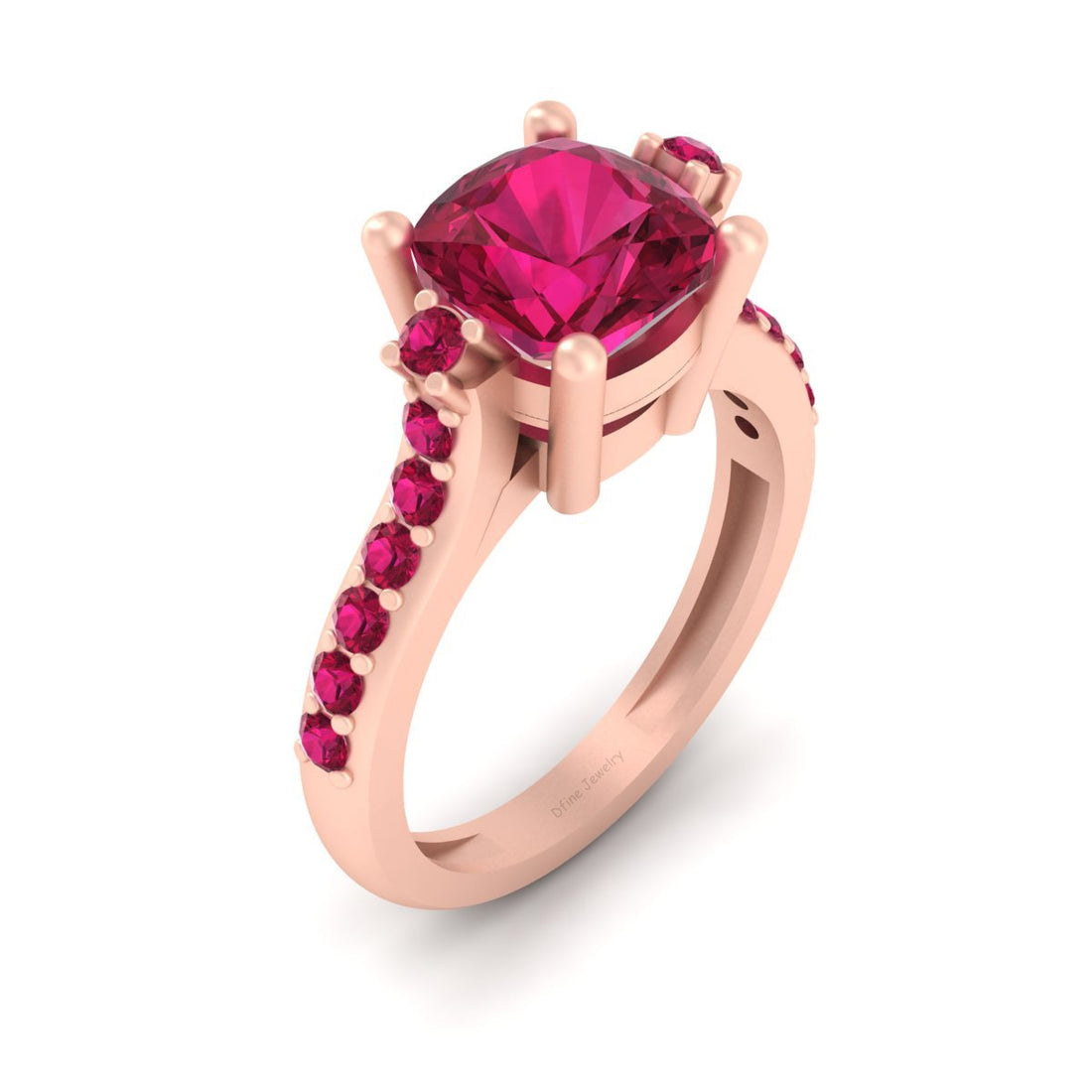 PINK CZ ENGAGEMENT RING
