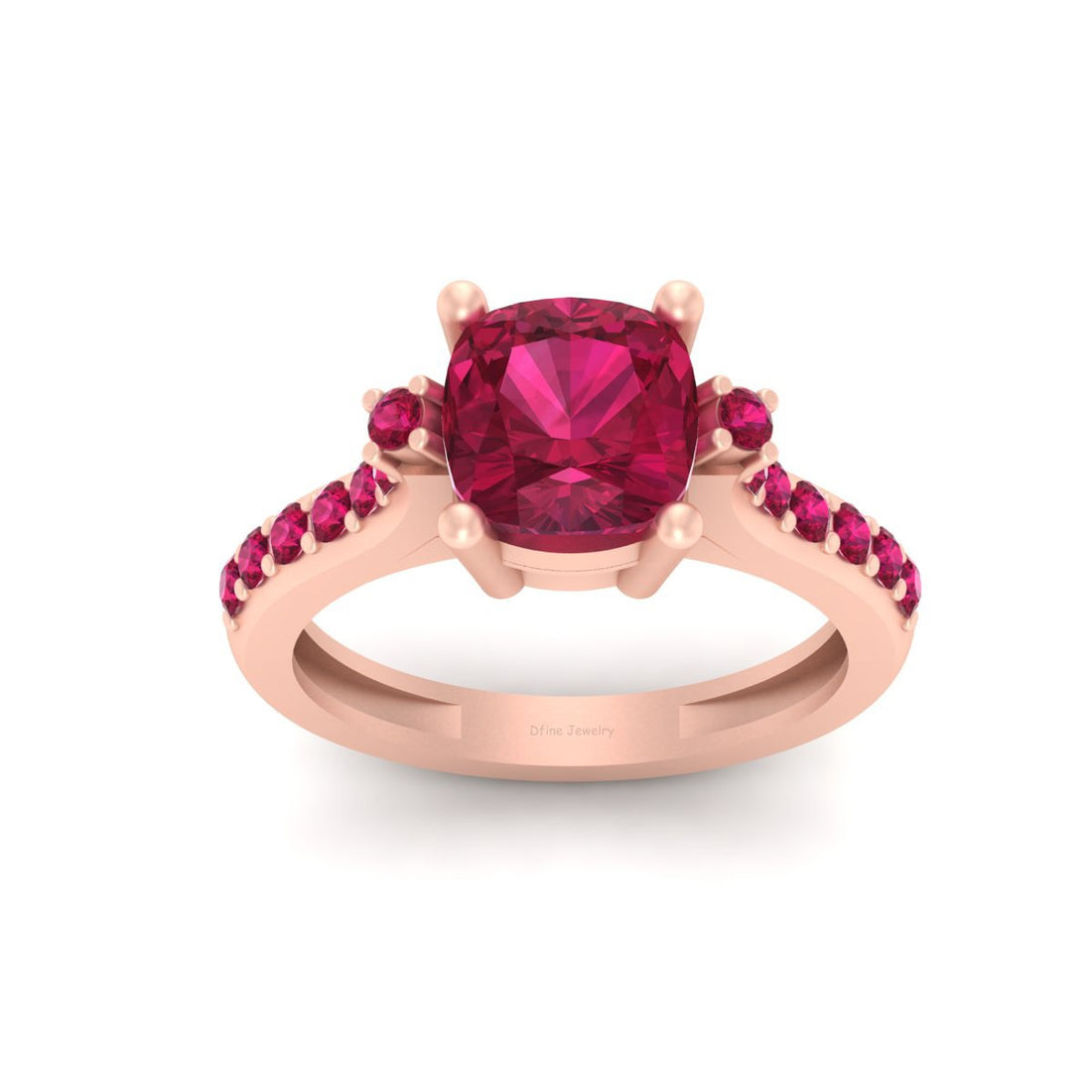PINK CZ ENGAGEMENT RING