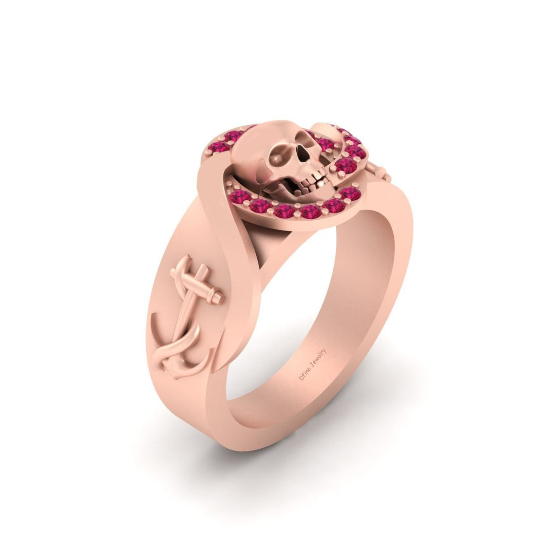 Anchor Skull Engagement Band