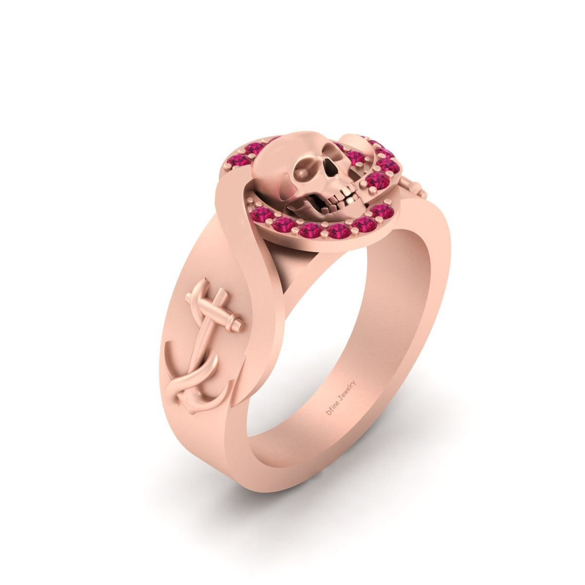 Anchor Skull Engagement Band