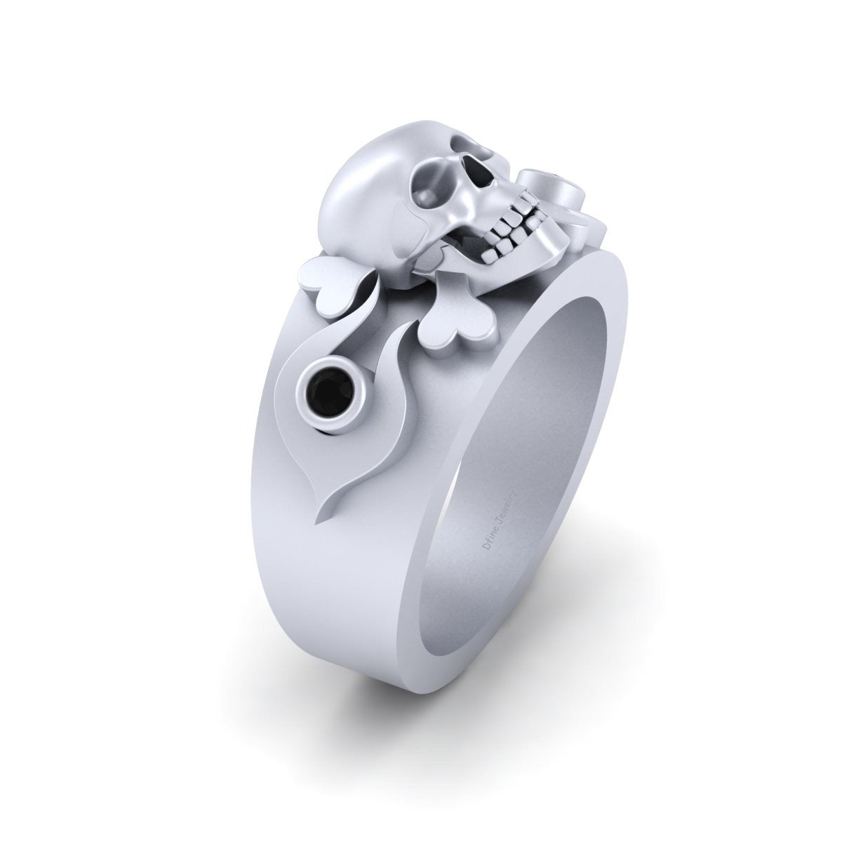Pirate Skull Wedding Ring