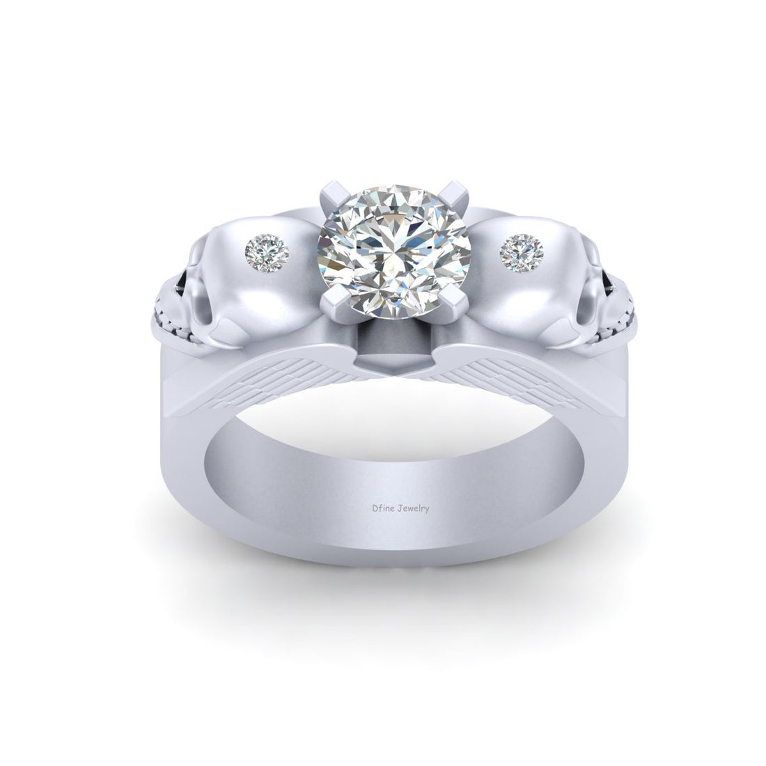 Wings and Skull Engagement Ring