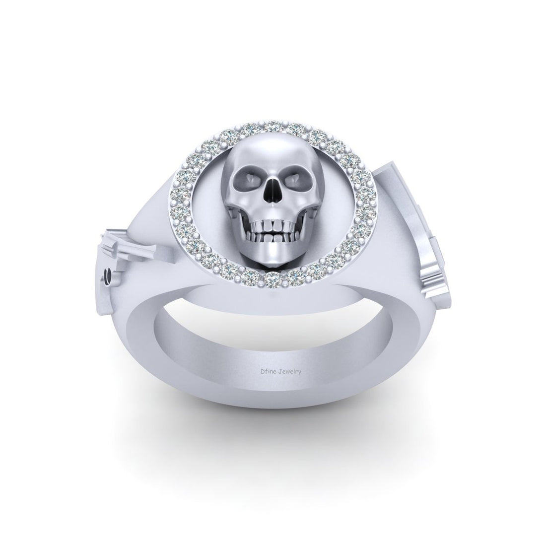 GANGSTER SKULL WEDDING RING
