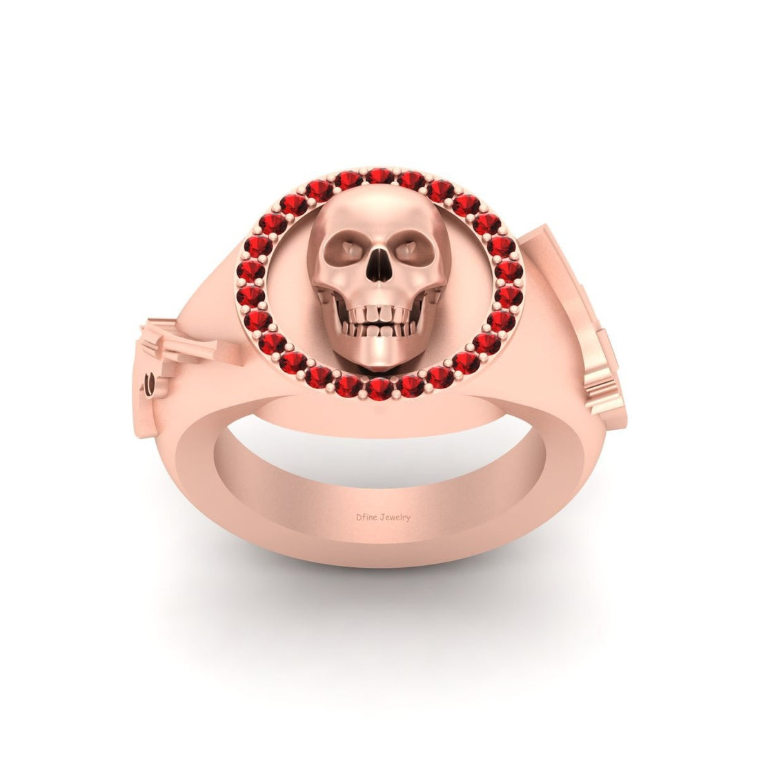 Guns and Skull Biker Ring