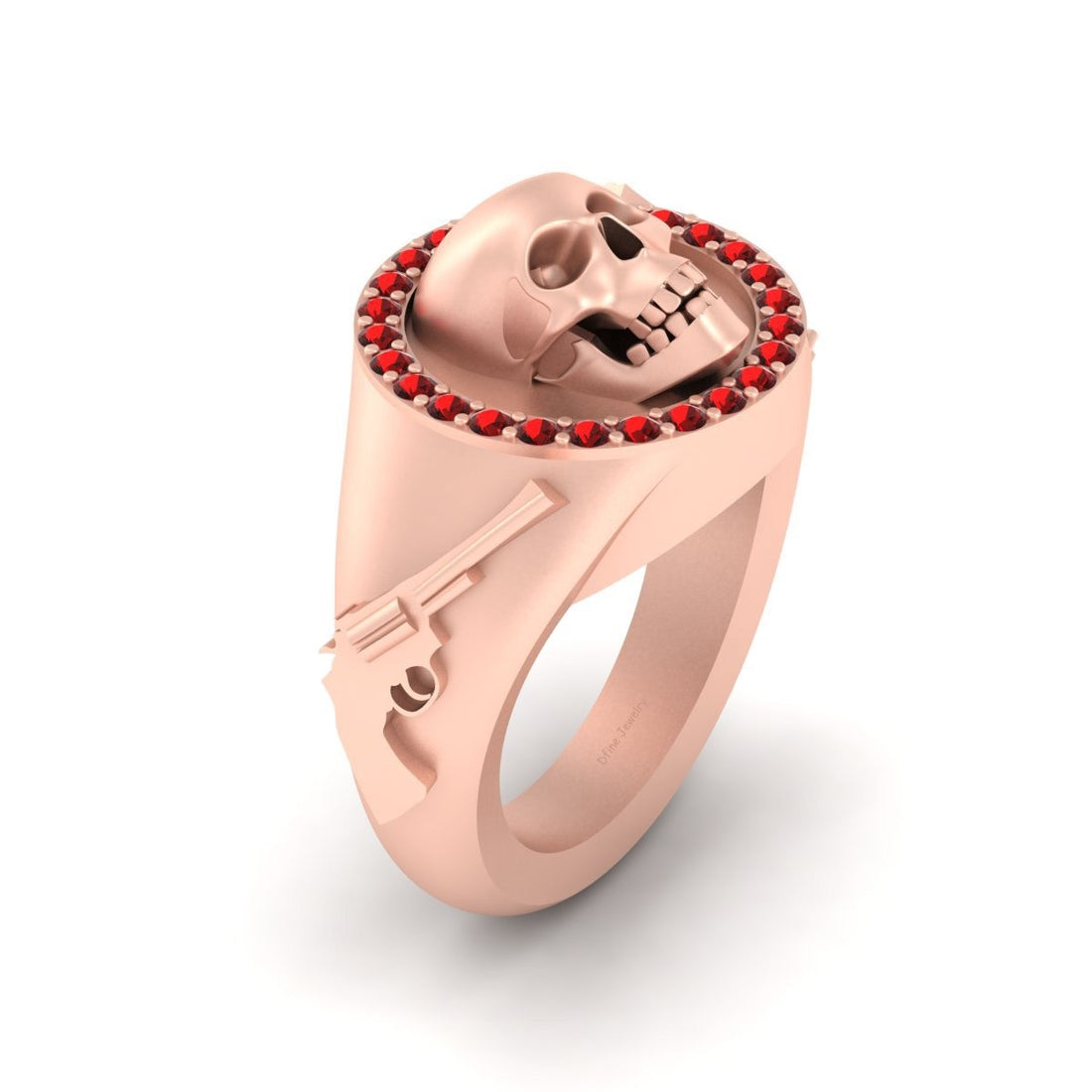 Guns and Skull Biker Ring