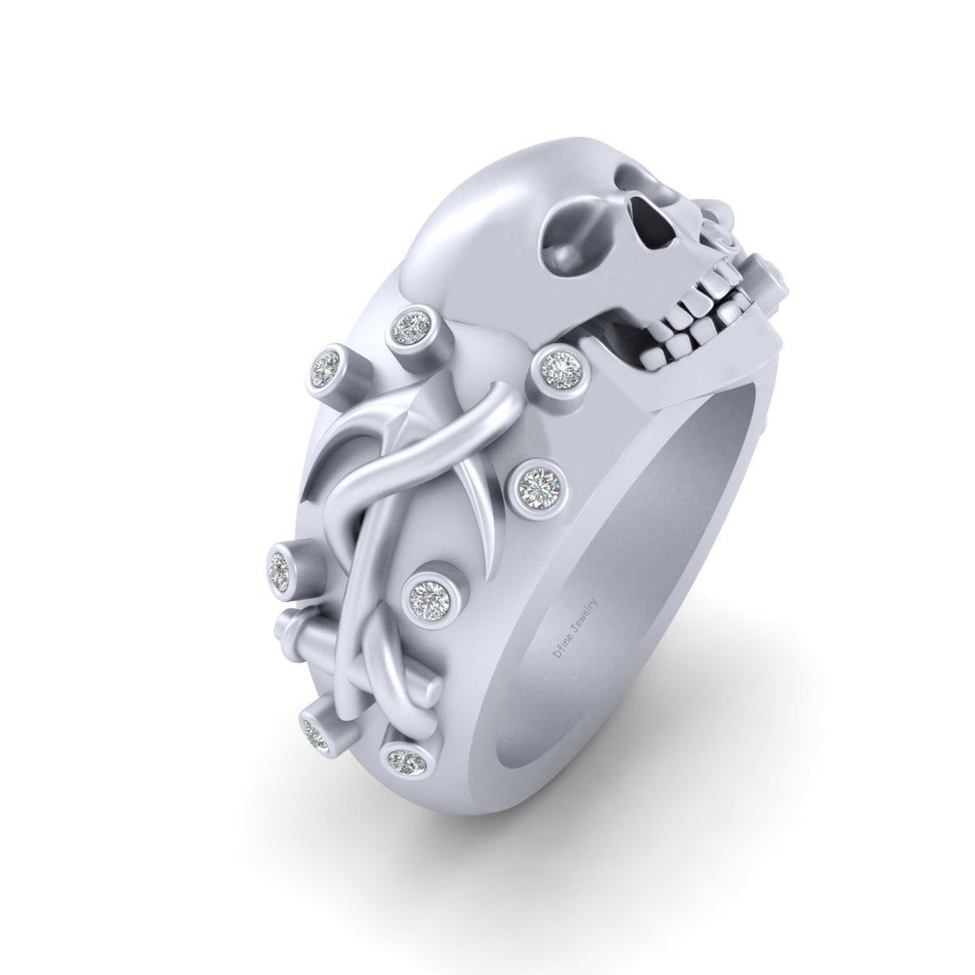 Anchor Skull Wedding Ring