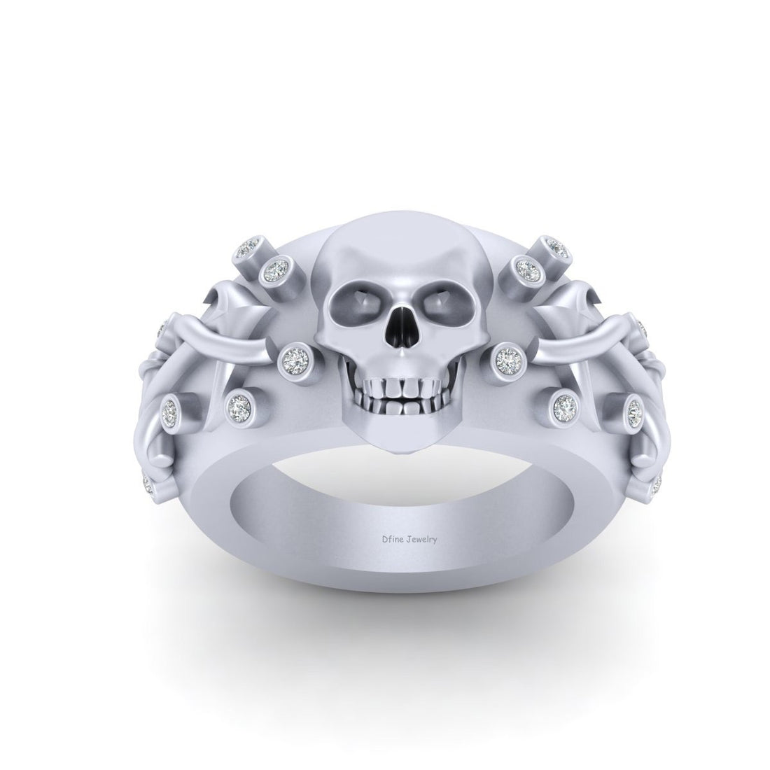 Anchor Skull Wedding Ring