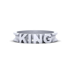 Royalty Symbolises King Wedding Band Mens Gold KING Ring