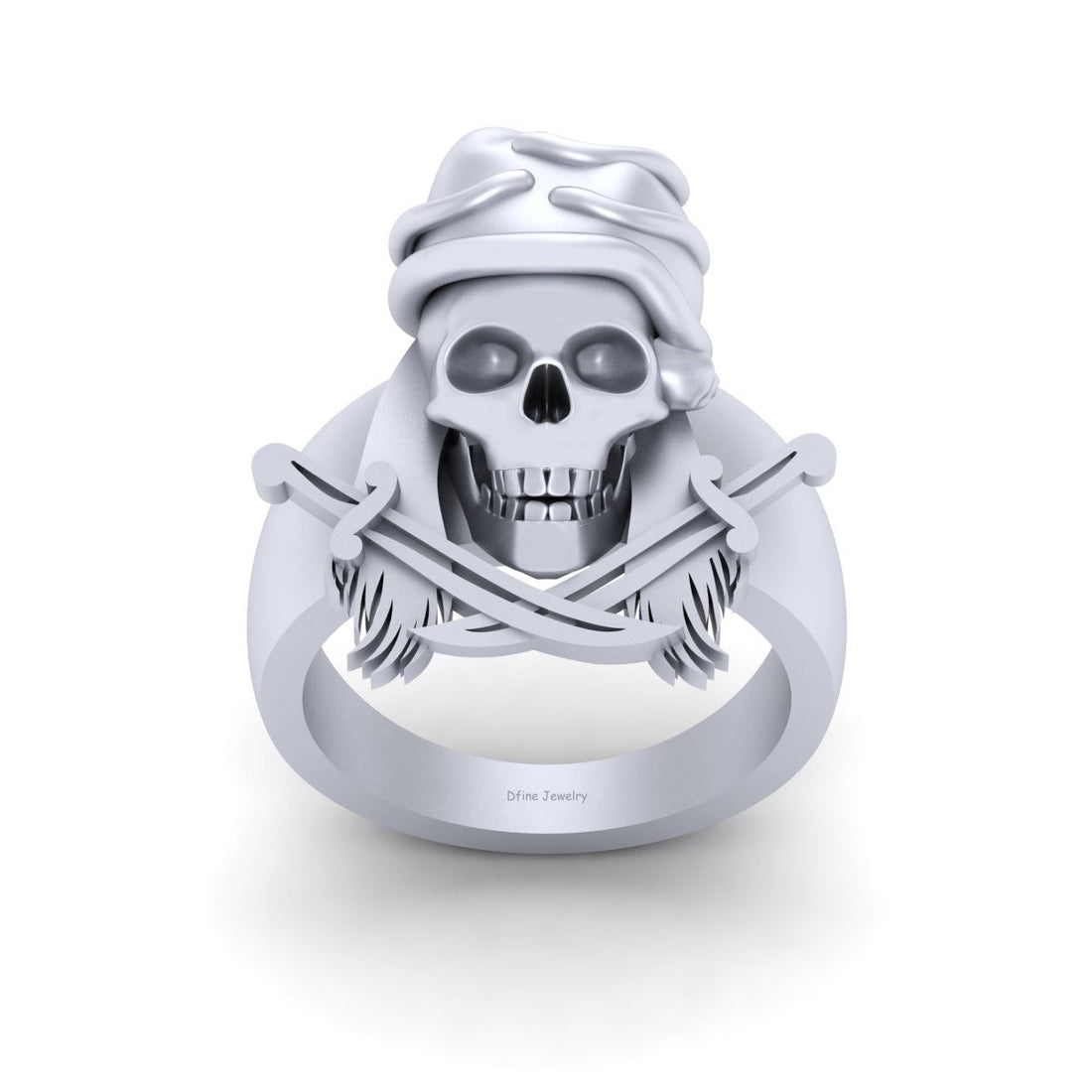 WARRIOR SKULL RING WITH SWORD