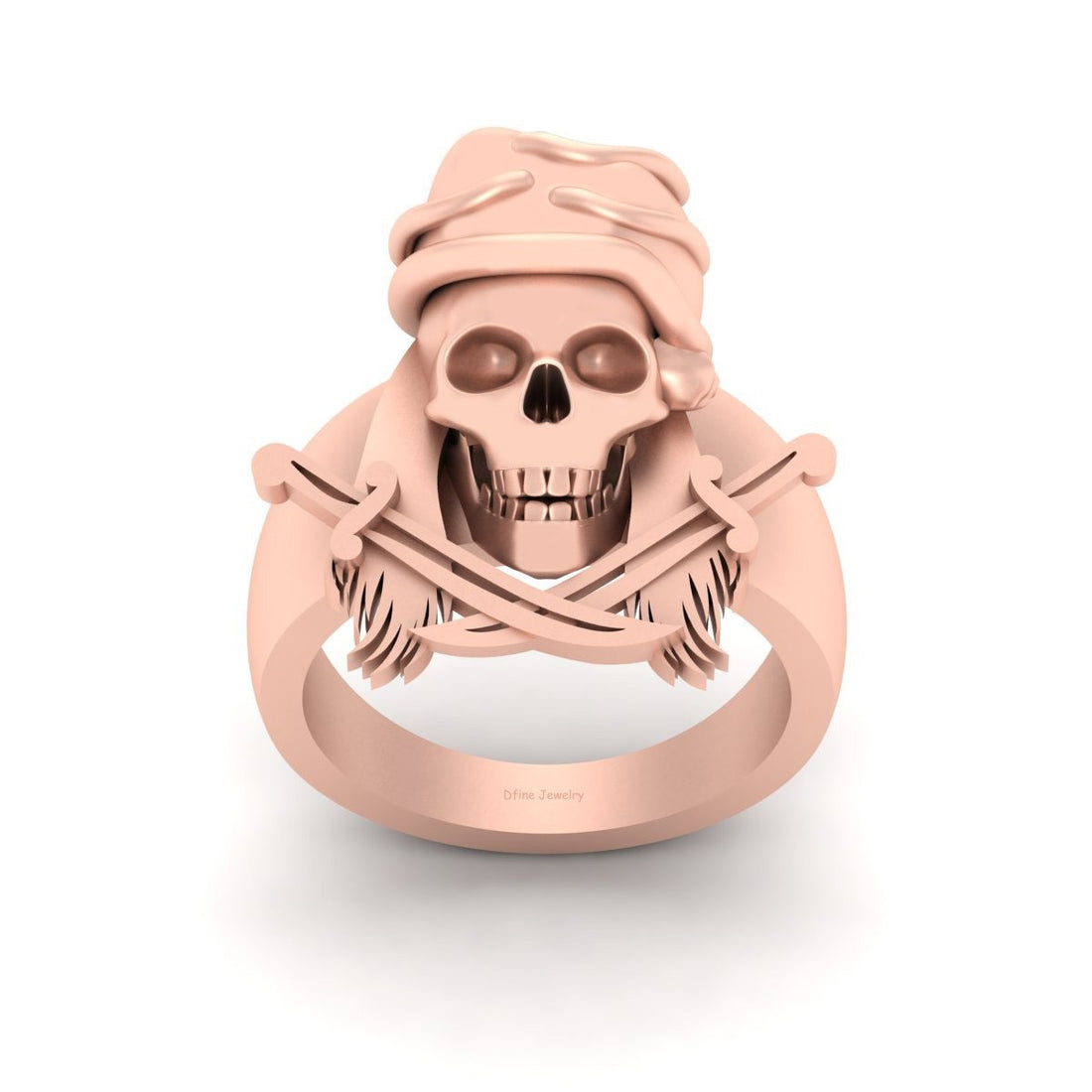 WARRIOR SKULL RING WITH SWORD