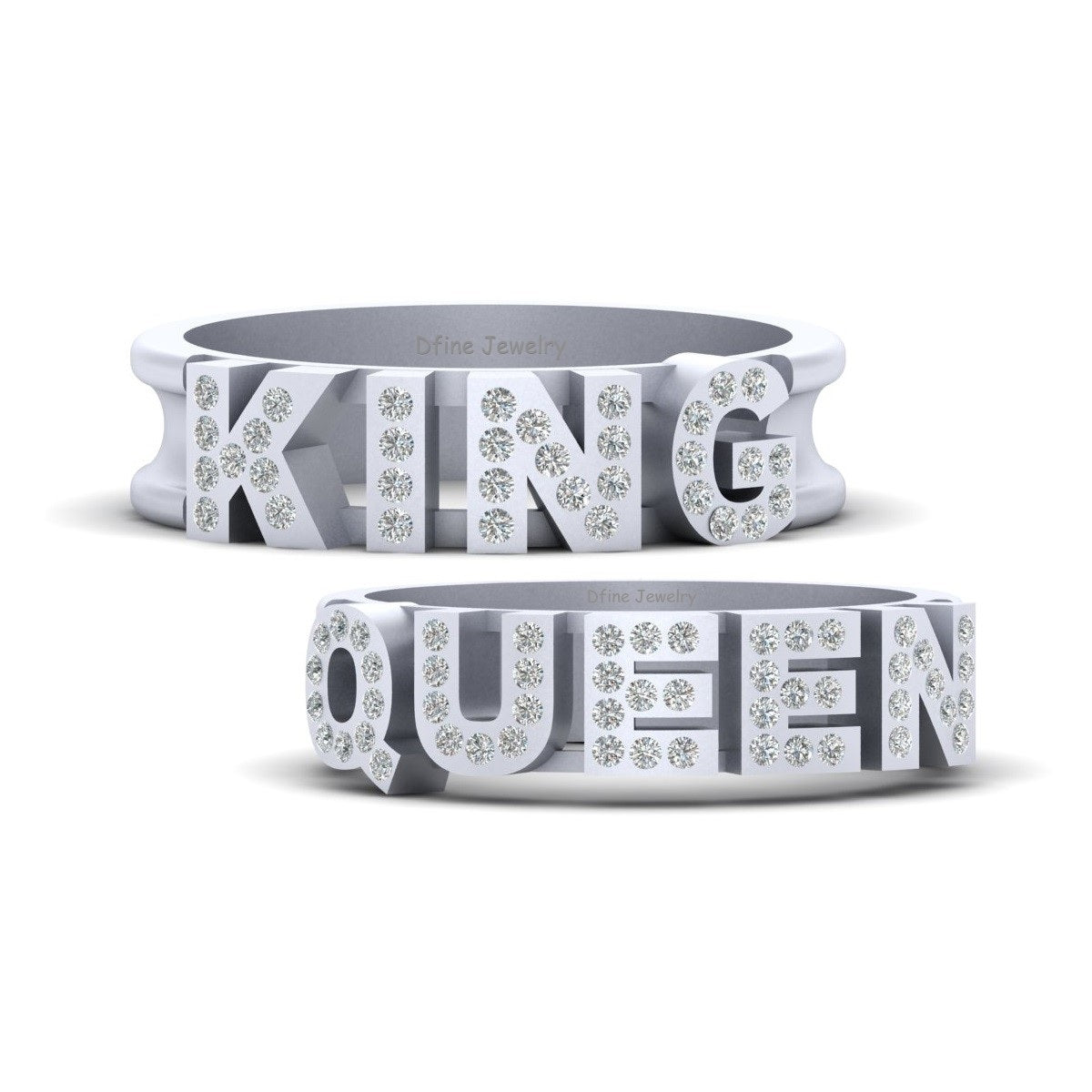 King and Queen Diamond Wedding Bands