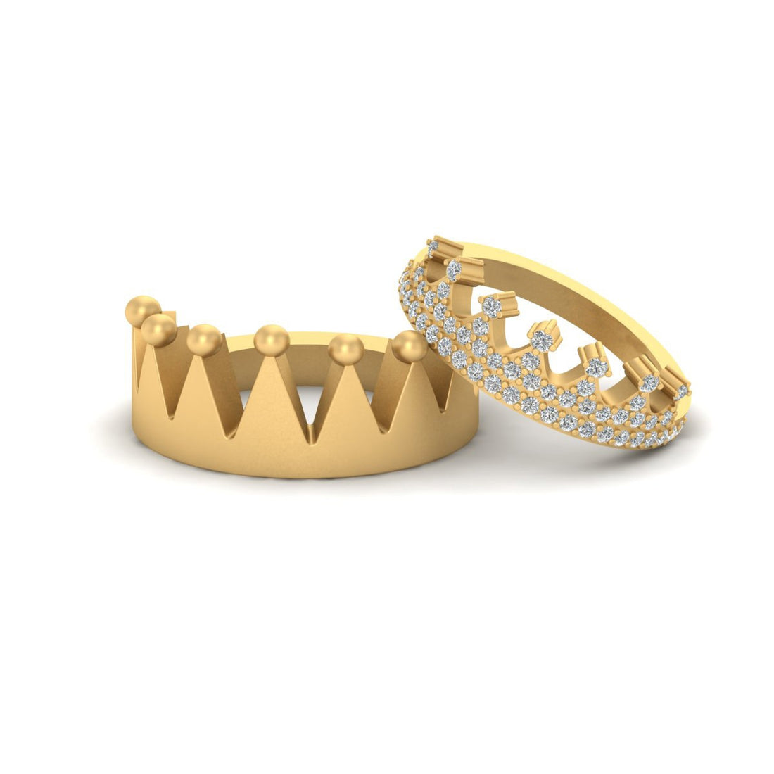 DIAMOND KING AND QUEEN COUPLE RINGS