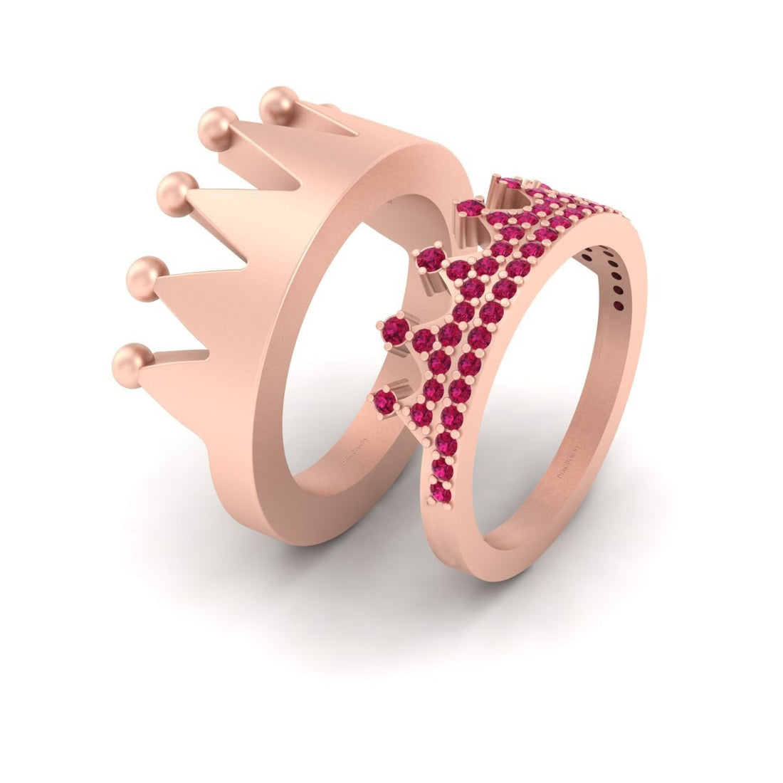 King and Queen Crown Rings