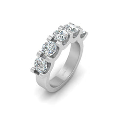 5 Stone Wedding Band 2.50cttw Diamond 5 Stone Ring For Women