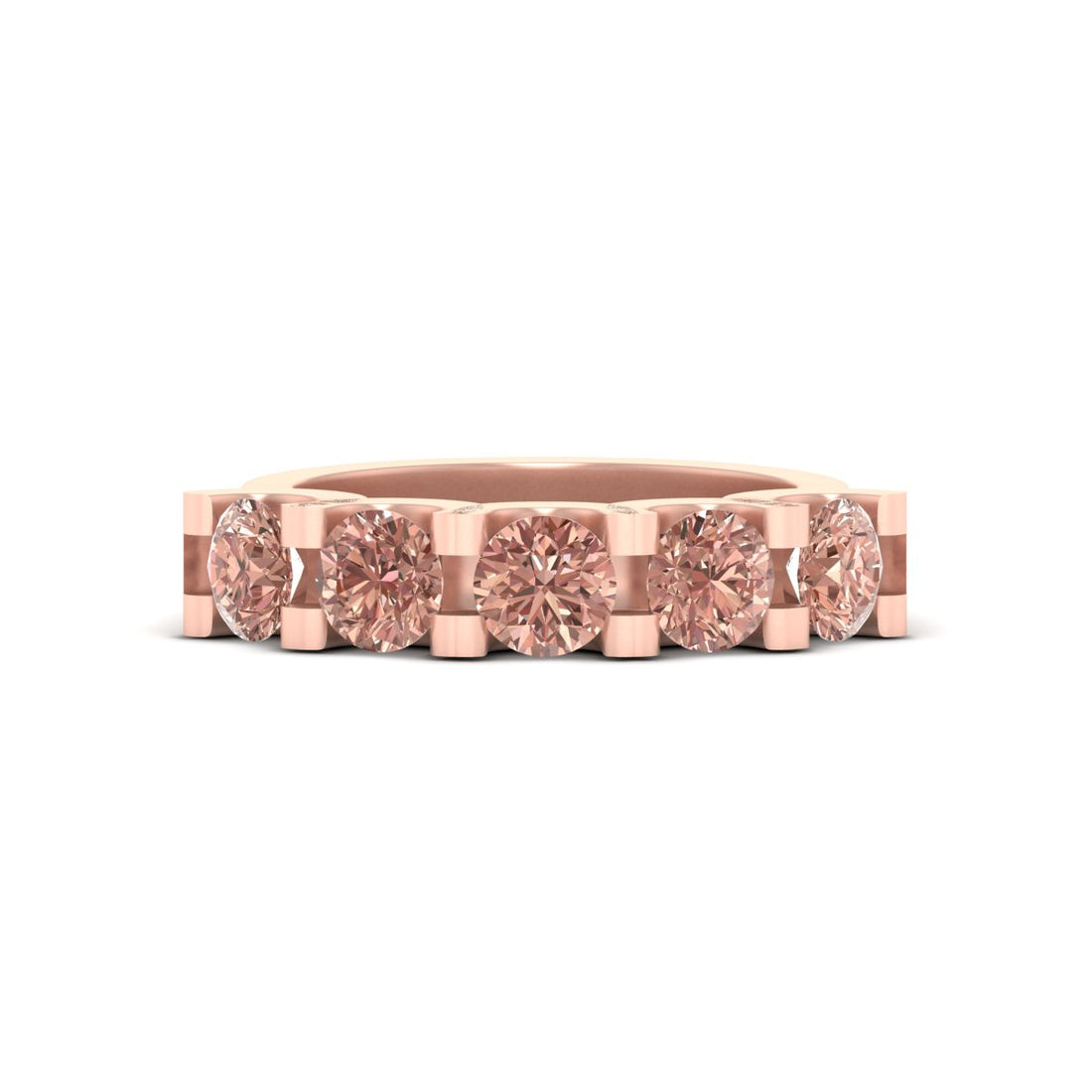CHAMPAGNE DIAMOND WEDDING BAND