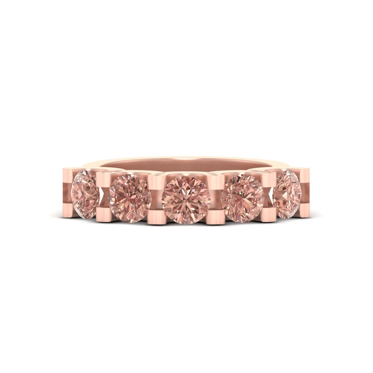 CHAMPAGNE DIAMOND WEDDING BAND