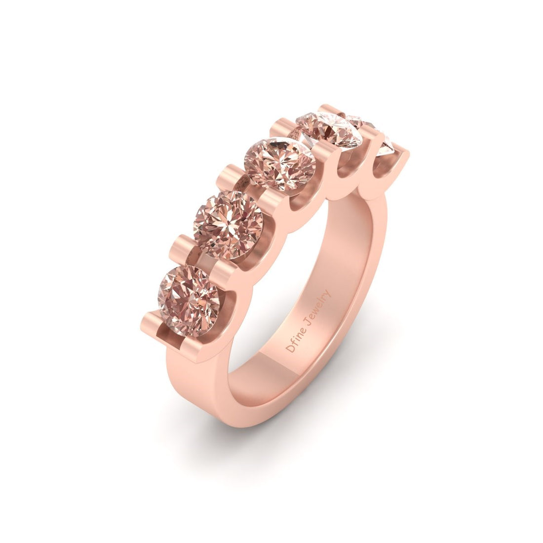 CHAMPAGNE DIAMOND WEDDING BAND