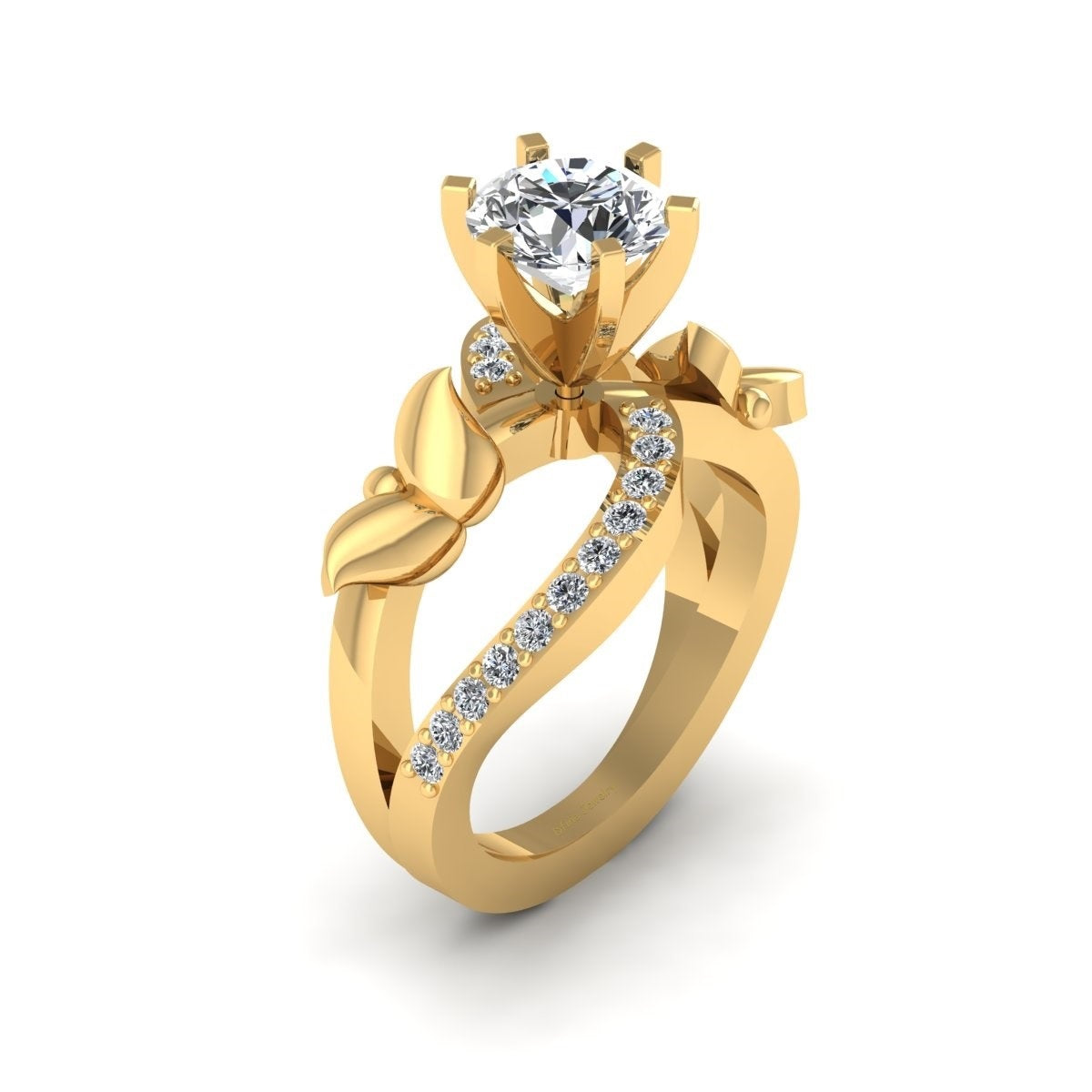 BUTTERFLY MOISSANITE ENGAGEMENT RING