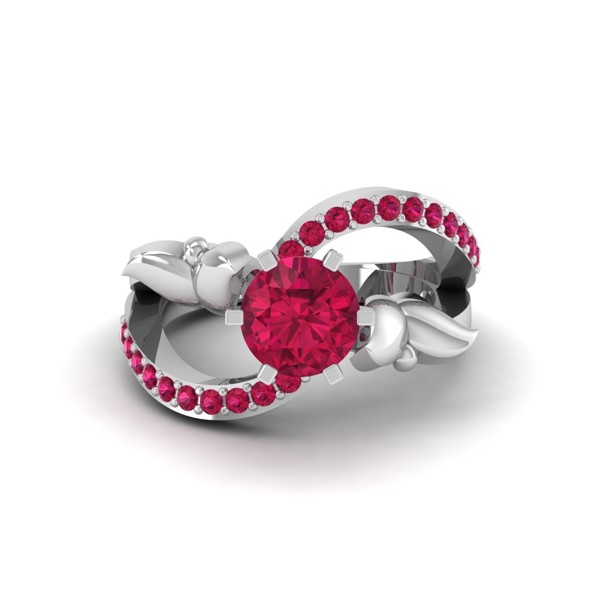 RUBY BUTTERFLY WEDDING RING