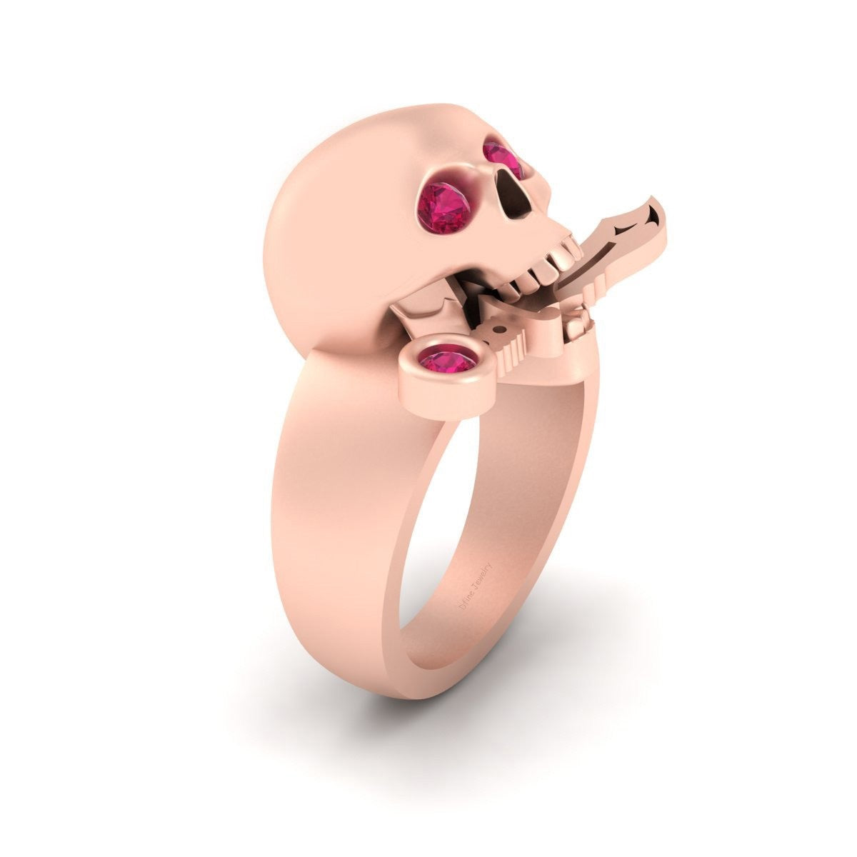SKULL ENGAGEMENT RING WITH DAGGER