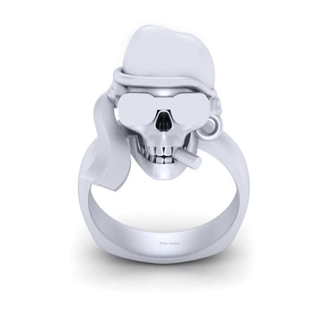 GANGSTER SKULL ENGAGEMENT RING
