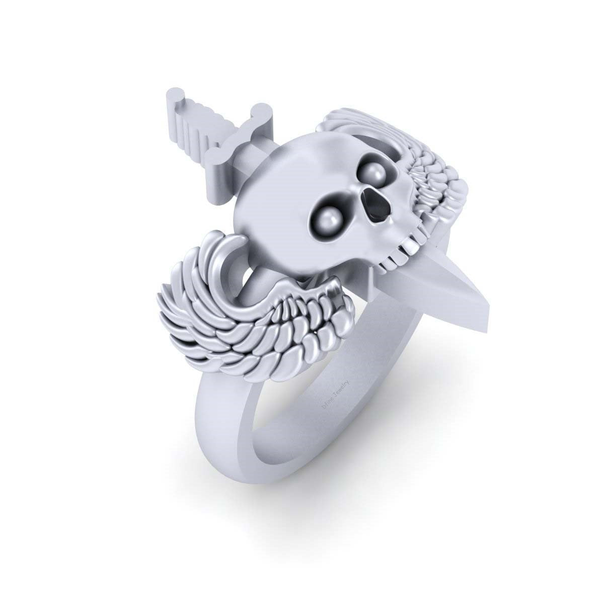 ARCHANGEL WINGS AND SKULL RING