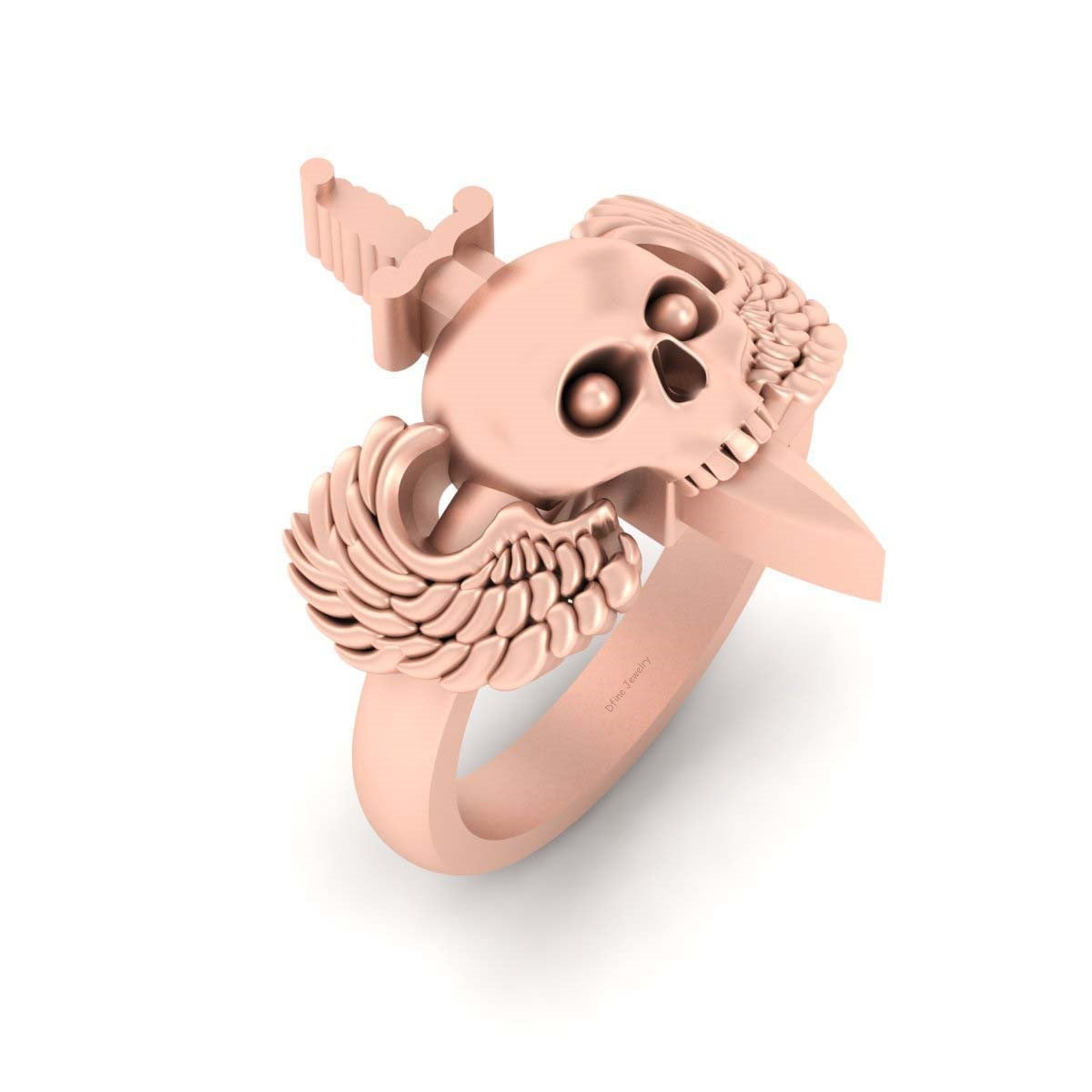 ARCHANGEL WINGS AND SKULL RING