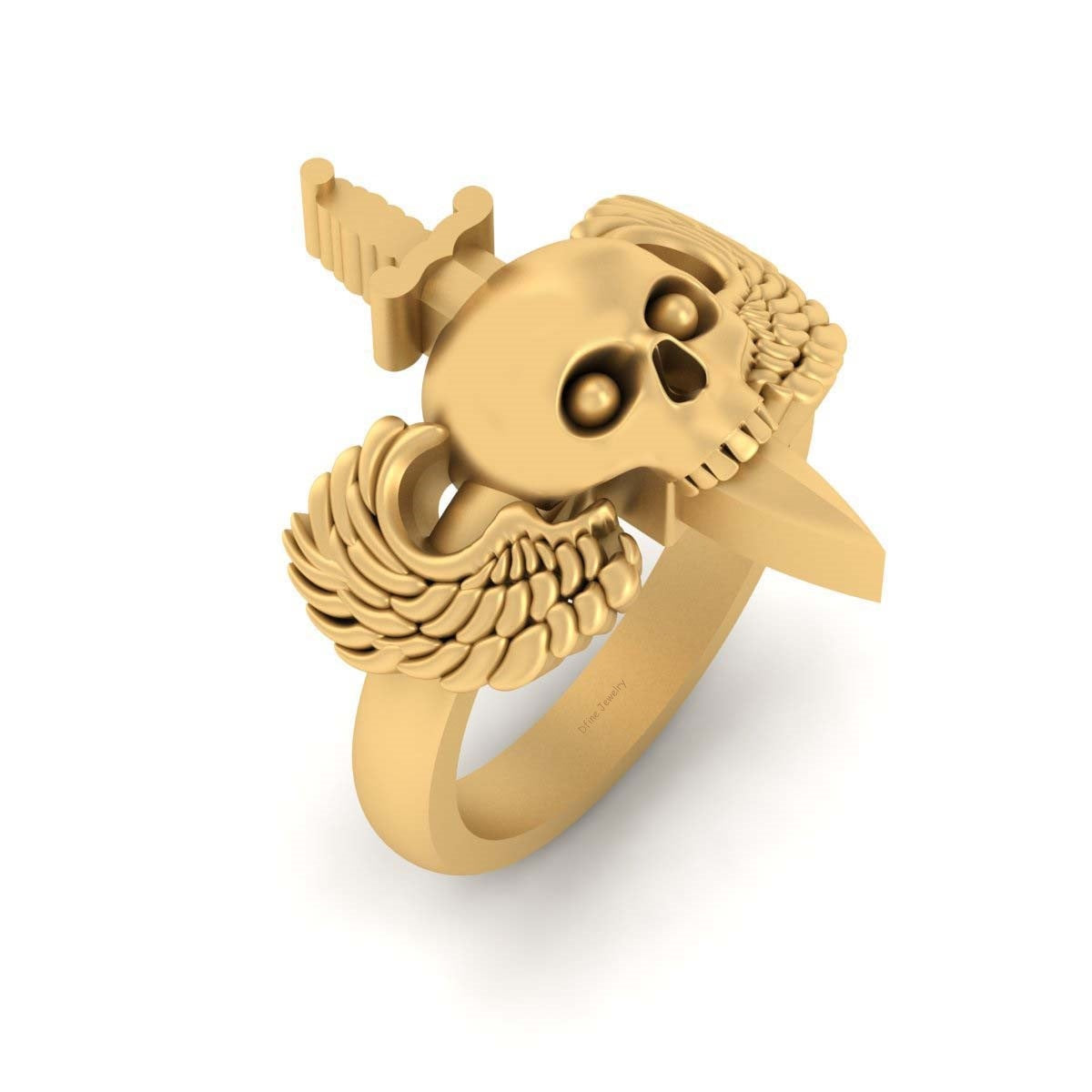 ARCHANGEL WINGS AND SKULL RING