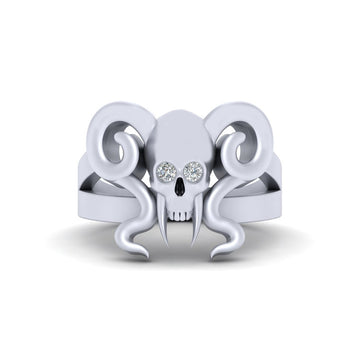 VAMPIRE SKULL ENGAGEMENT RING