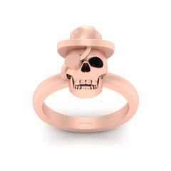 Skull Pirates Engagement Ring Rose Gold Skull Ring Womens