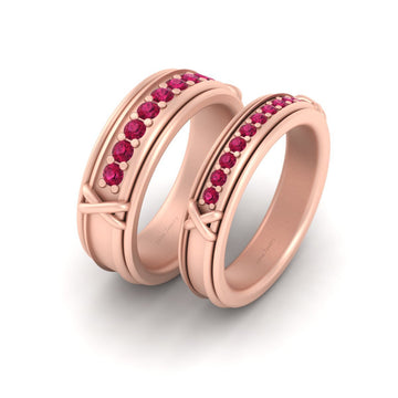 Ruby Matching Promise Bands