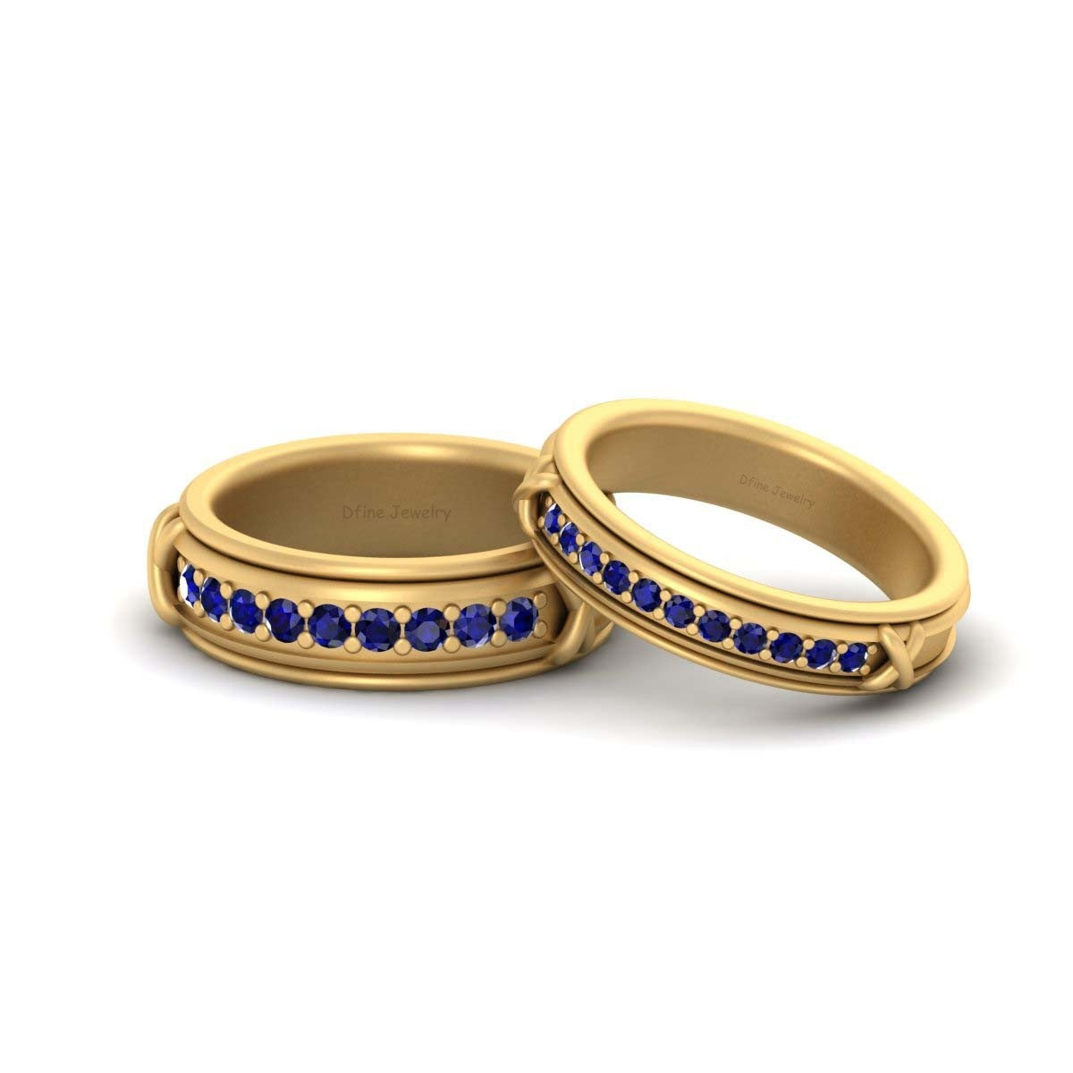 14K GOLD WEDDING BAND SET