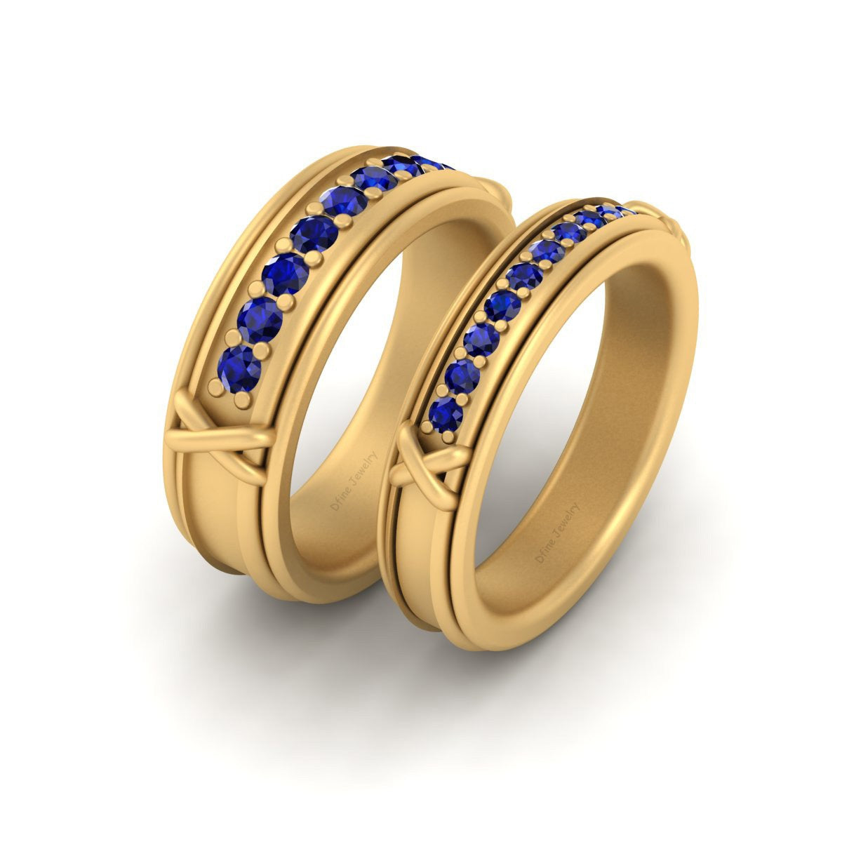 14K GOLD WEDDING BAND SET