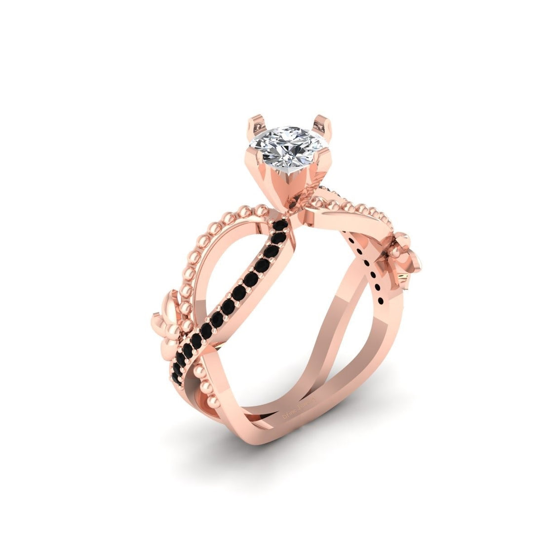 FLORAL MOISSANITE ENGAGEMENT RING