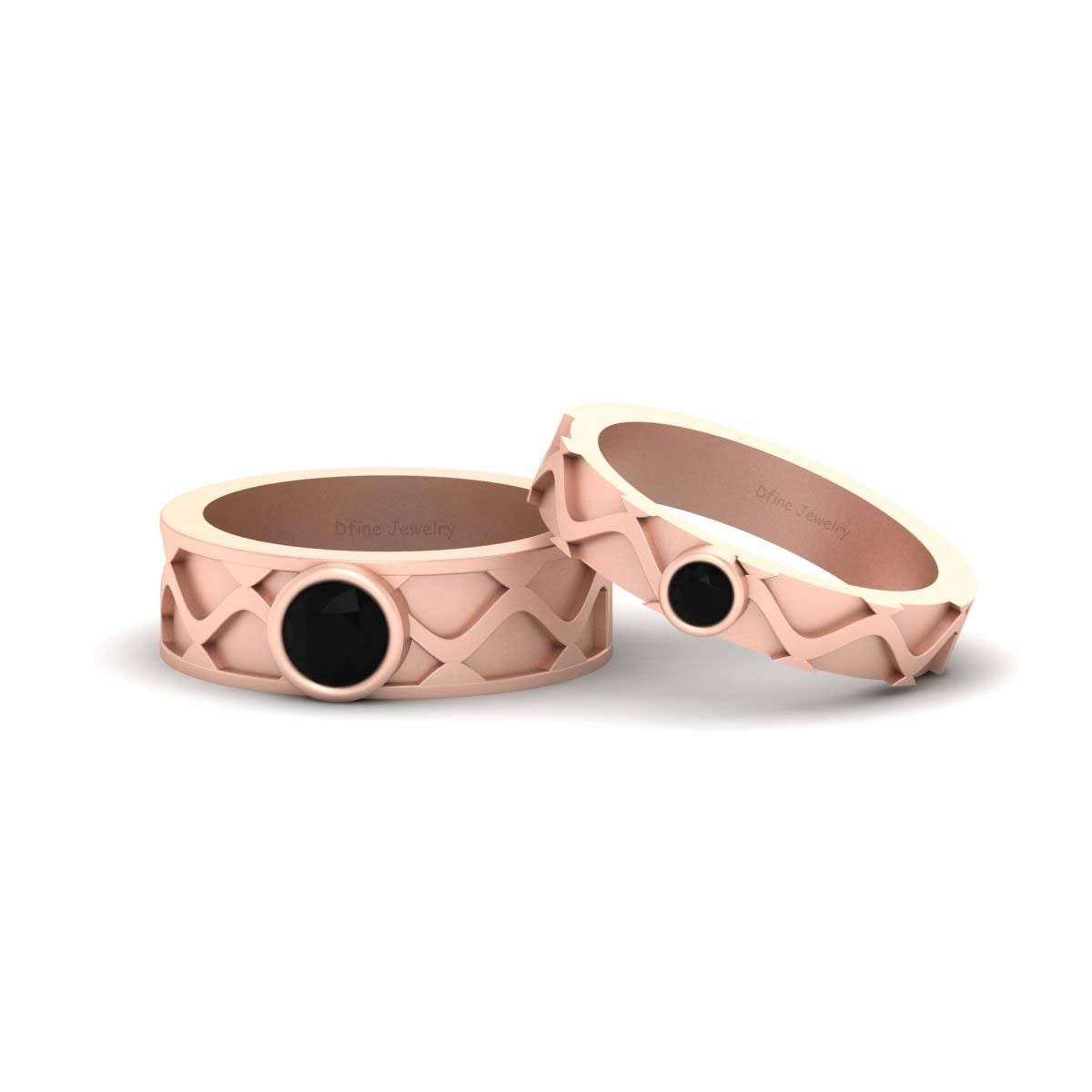 Solitaire Onyx Engagement Bands