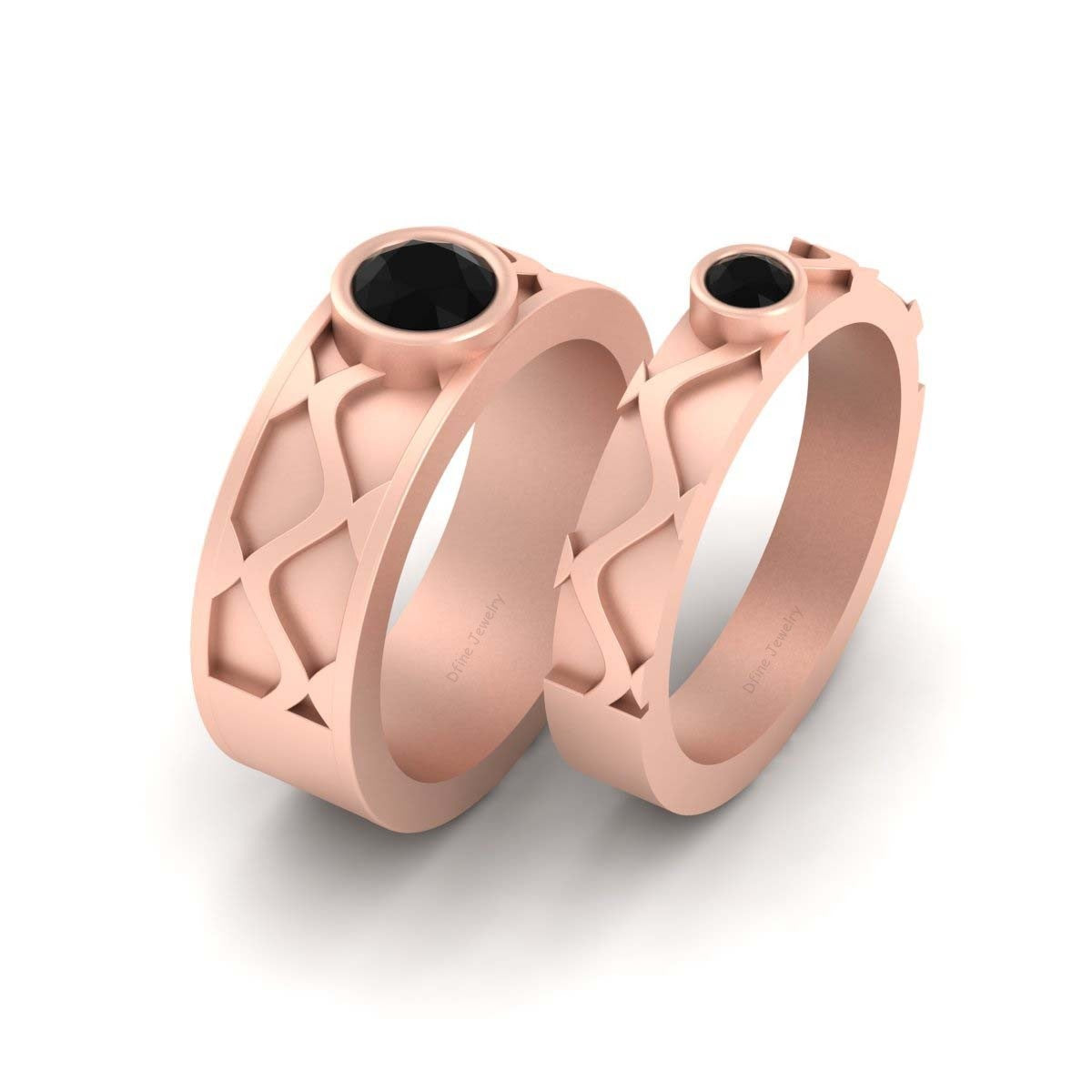 Solitaire Onyx Engagement Bands