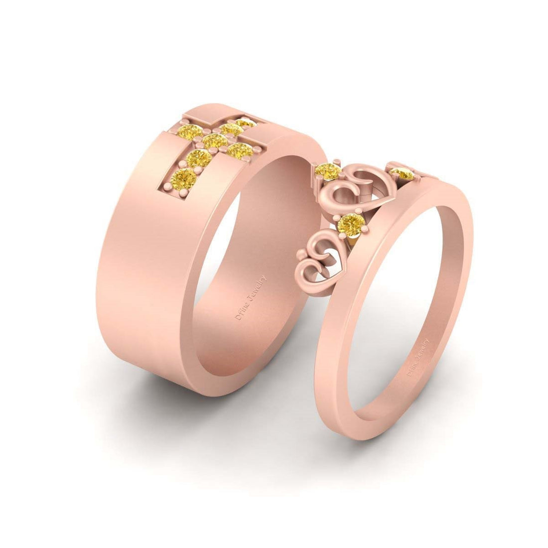 King and Queen Couple Rings
