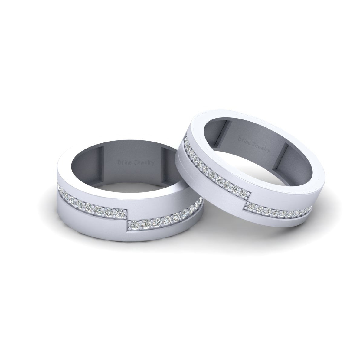 0.45TCW Diamond Wedding Bands