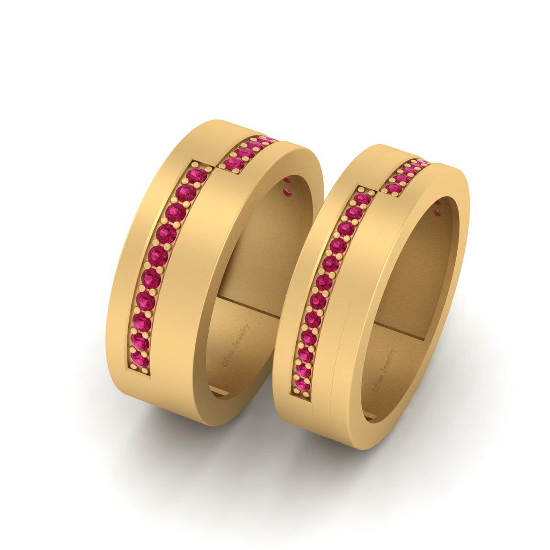 Gold Wedding Bands Set