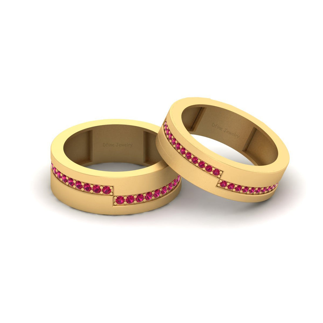 Gold Wedding Bands Set