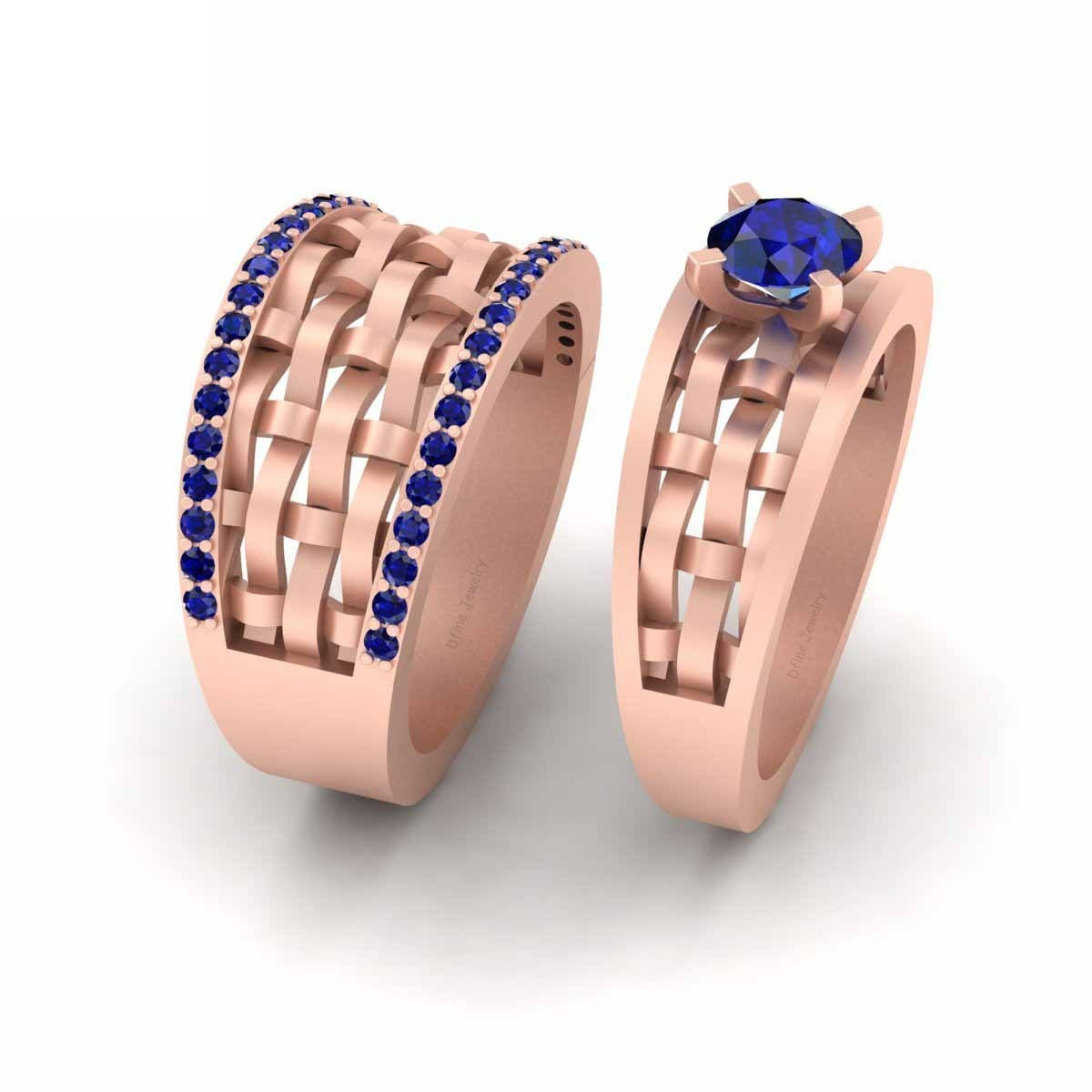 Sapphire Mesh Engagement Rings