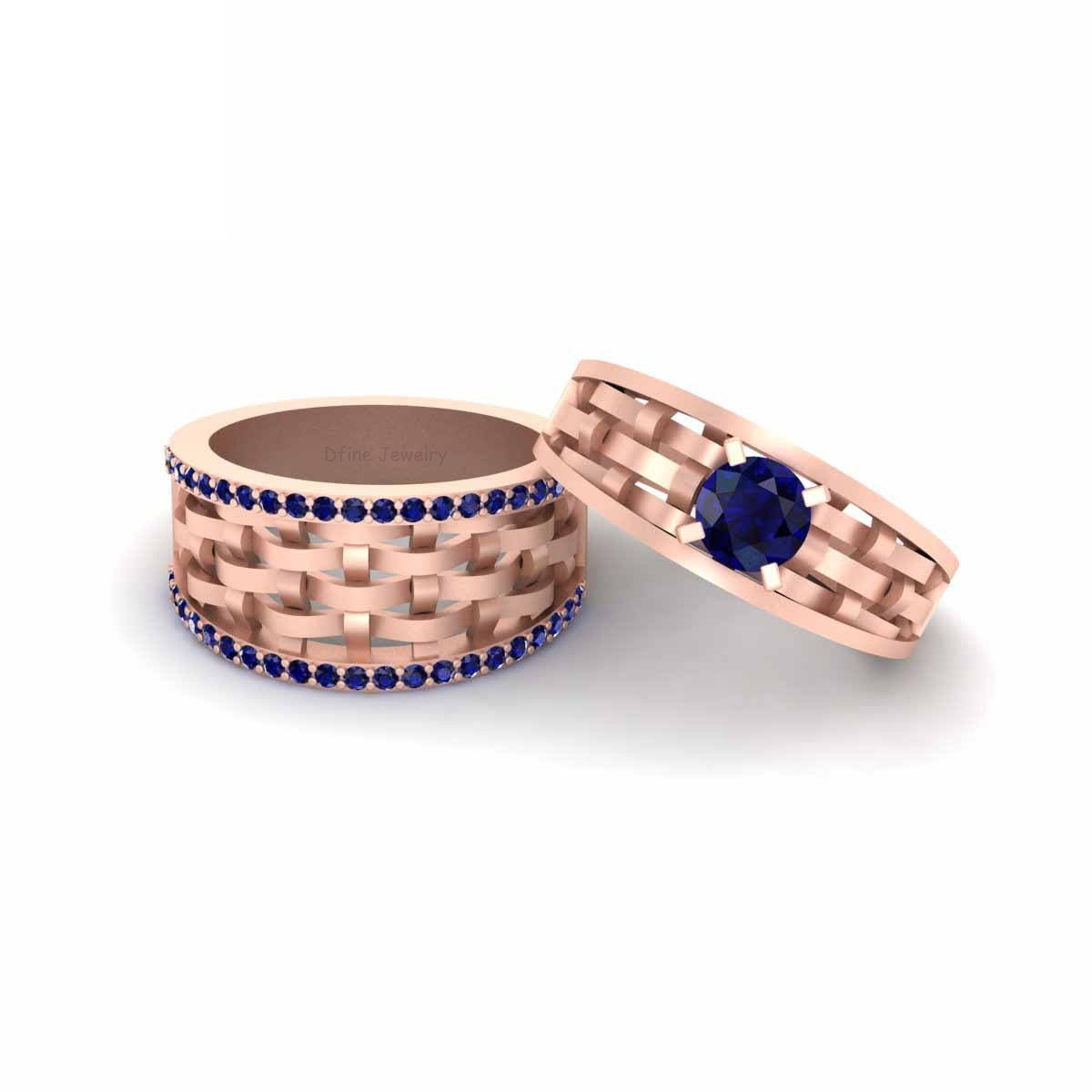 Sapphire Mesh Engagement Rings