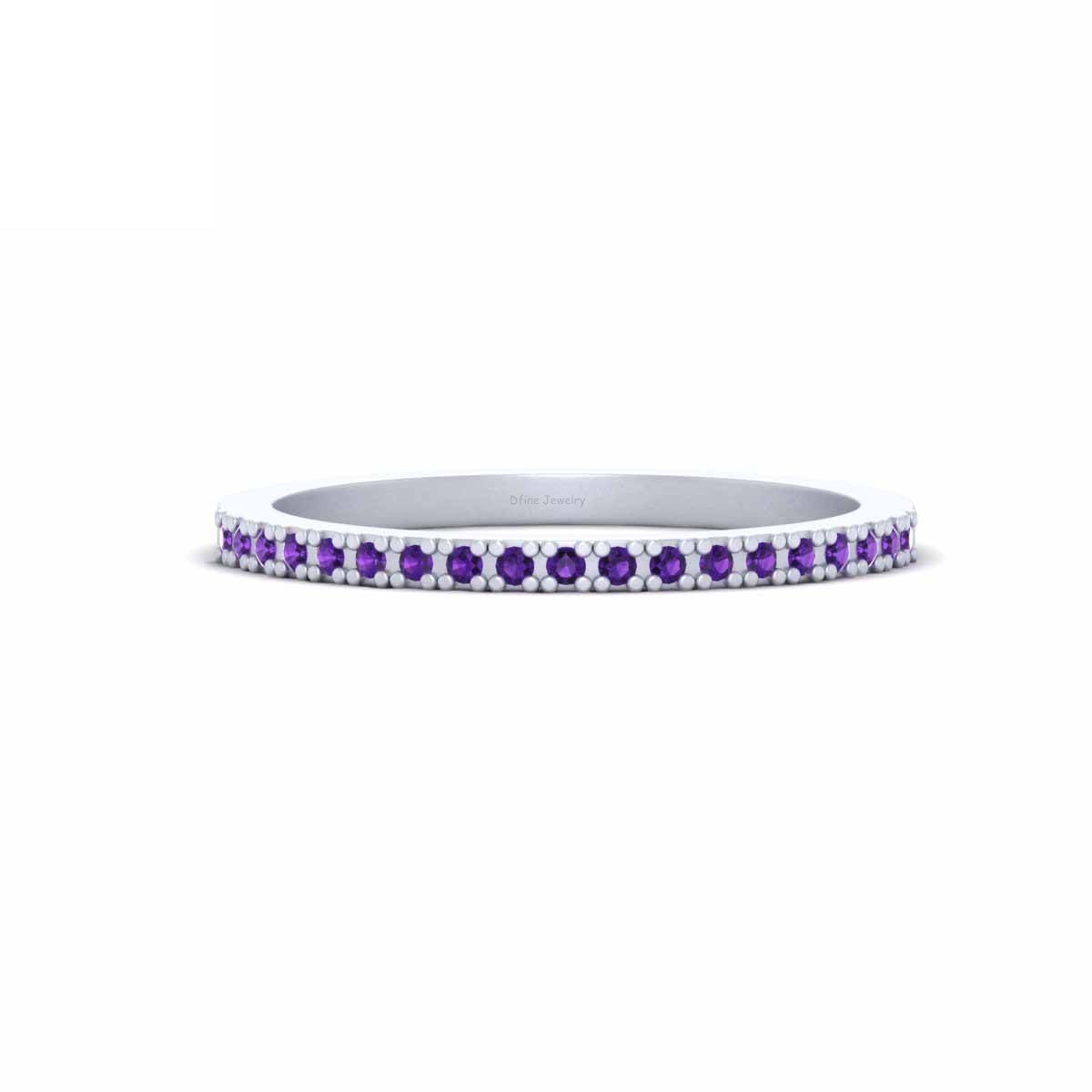 0.20TCW AMETHYST WEDDING BAND