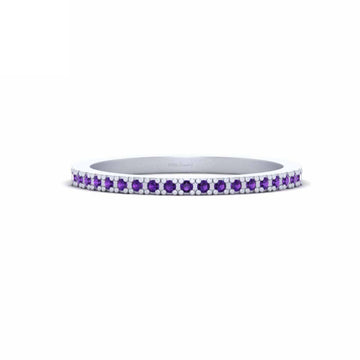 0.20TCW AMETHYST WEDDING BAND