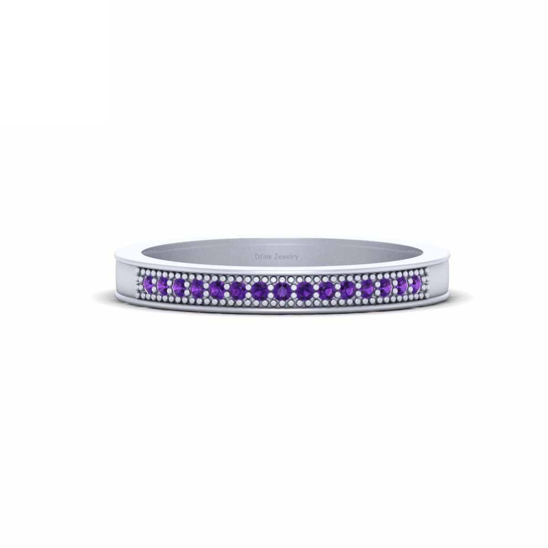 AMETHYST WEDDING BAND FOR HER