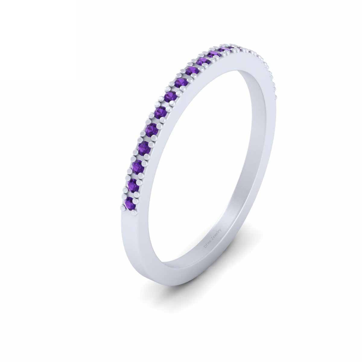 0.20TCW AMETHYST WEDDING BAND
