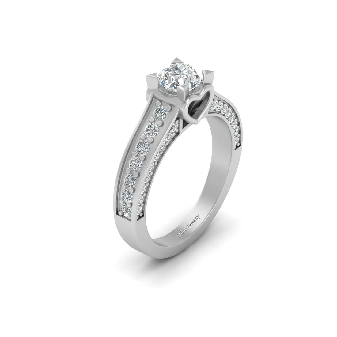 HEART BASE MOISSANITE WEDDING RING