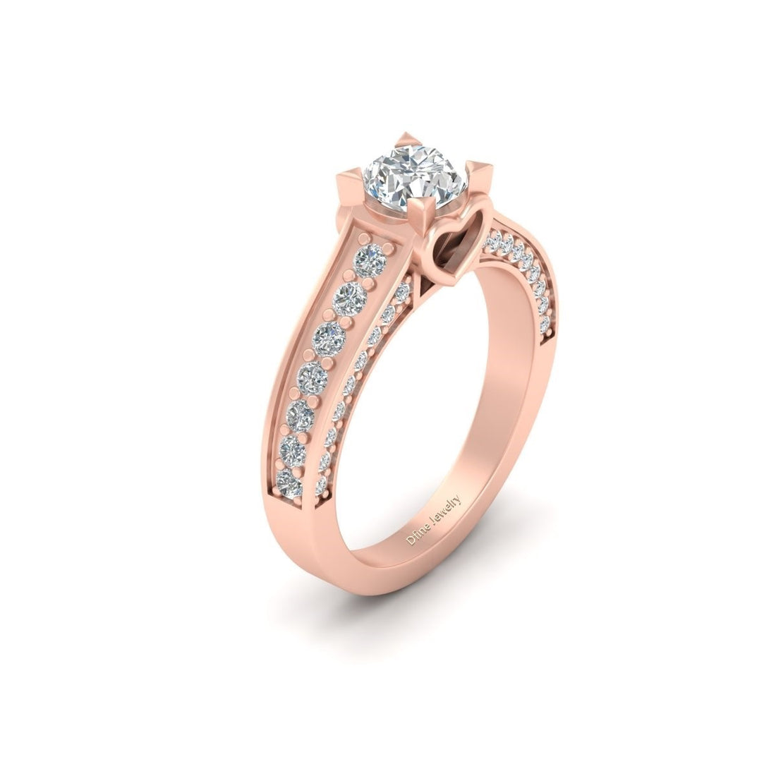 HEART BASE MOISSANITE WEDDING RING