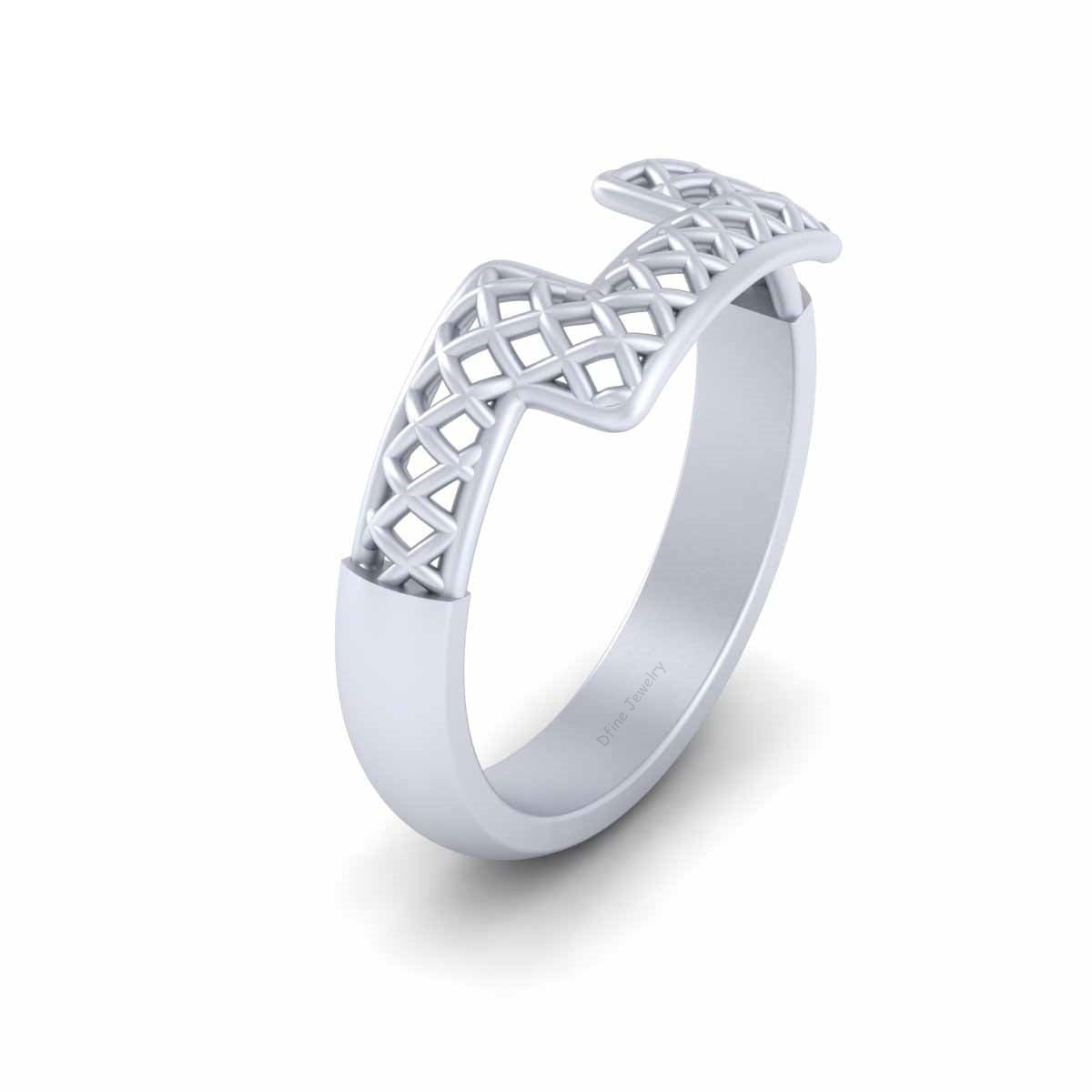 LATTICE DESIGN WEDDING BAND