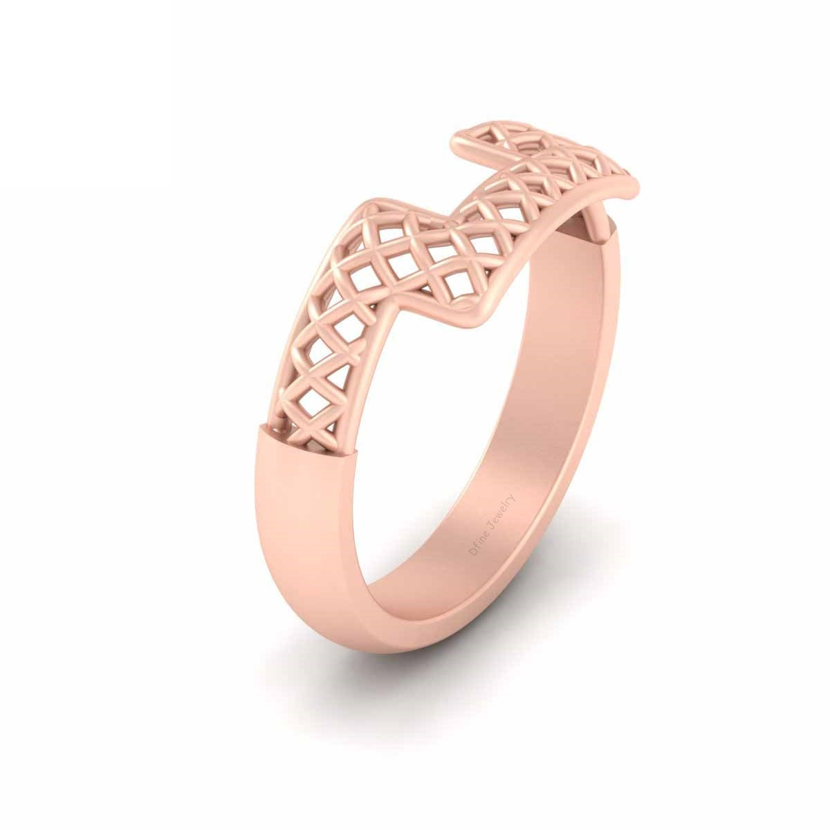 LATTICE DESIGN WEDDING BAND